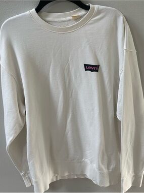 Levi’s Fresh Leaves Neon Graphic Crewneck Sweatshirt Unisex Relaxed Fit Medium